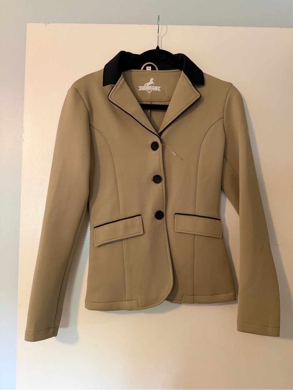 Equestrian Paradise Tan Riding Show Jacket, Size XS